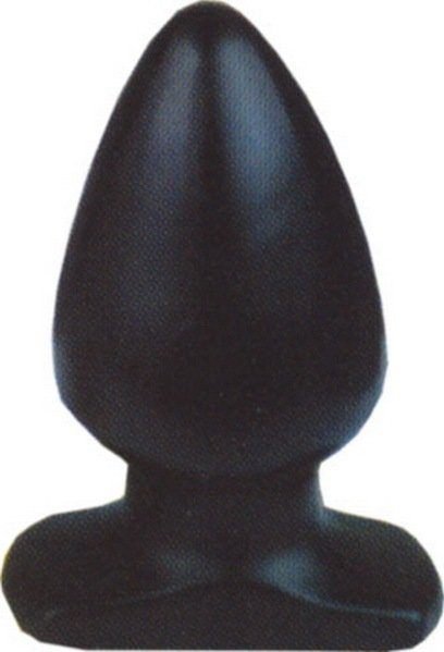 Plug Anal noir de taille moyenne 9,7x5,4cm