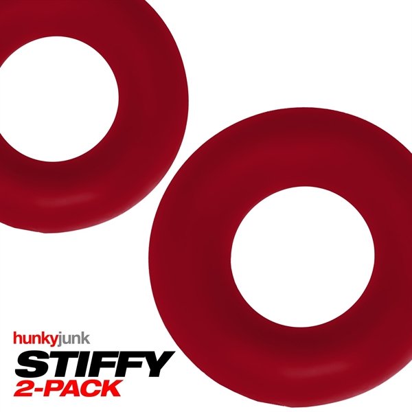 STIFFY Lot de 2 cockrings taureau - Cherry Ice