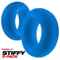 Aperçu: STIFFY Lot de 2 cockrings taureau - Teal Ice