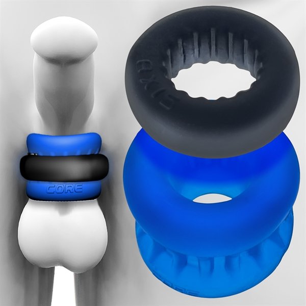 Oxballs ULTRACORE Core Ballstretcher avec anneau Axis - Bleu Ice