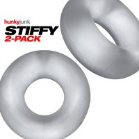 Aperçu: STIFFY Lot de 2 cockrings taureau - Clear Ice