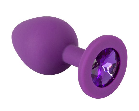 Plug Anal violet avec pierre précieuse