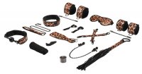 Aperçu: Leopard Wilde Leidenschaft - Set de bondage imprimé léopard avec flogger