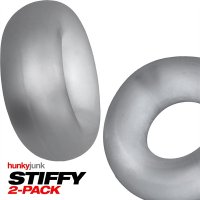 Aperçu: STIFFY Lot de 2 cockrings taureau - Clear Ice