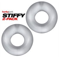 Aperçu: STIFFY Lot de 2 cockrings taureau - Clear Ice