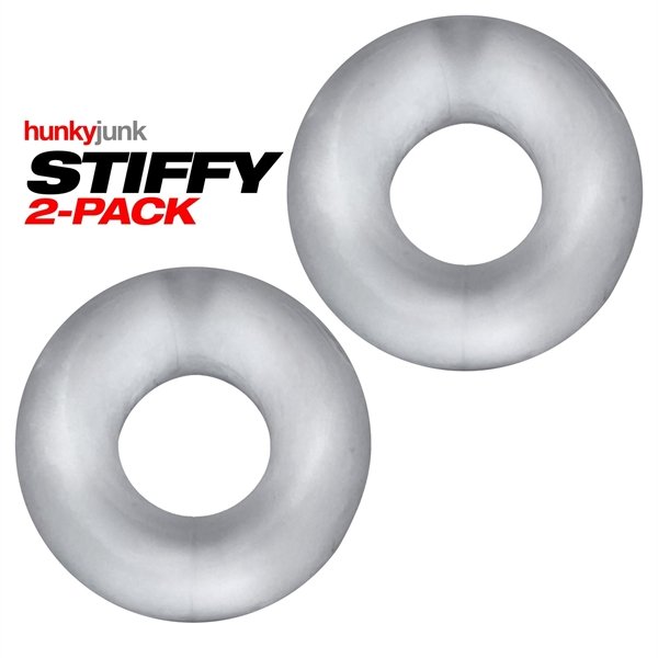 STIFFY Lot de 2 cockrings taureau - Clear Ice