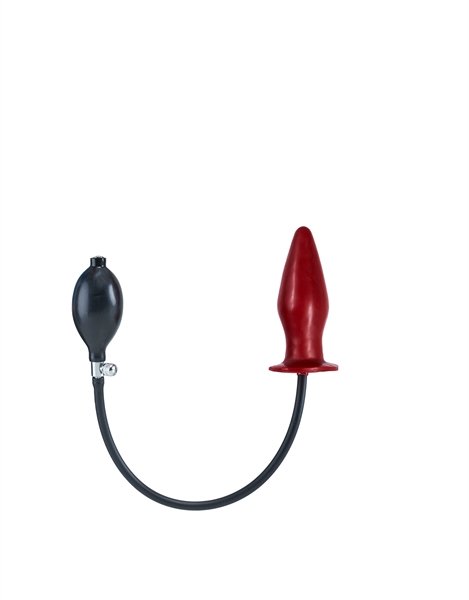 Aufblasbarer Buttplug mit Kern rot M